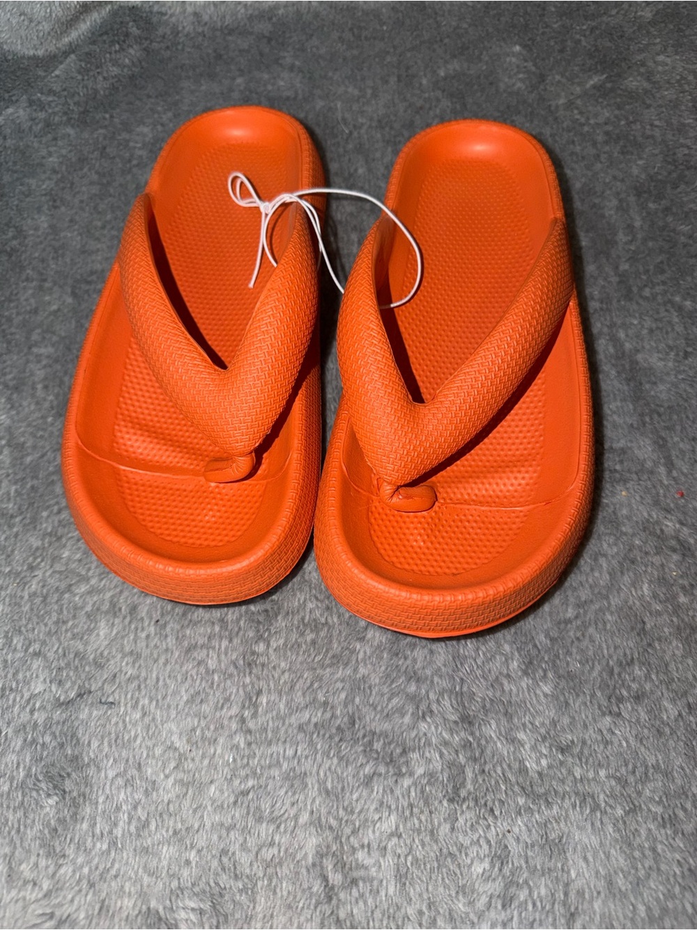 Unisex Orange Flip Flops Cloud Slides Sandals ( 36-37) Women’s 6-7